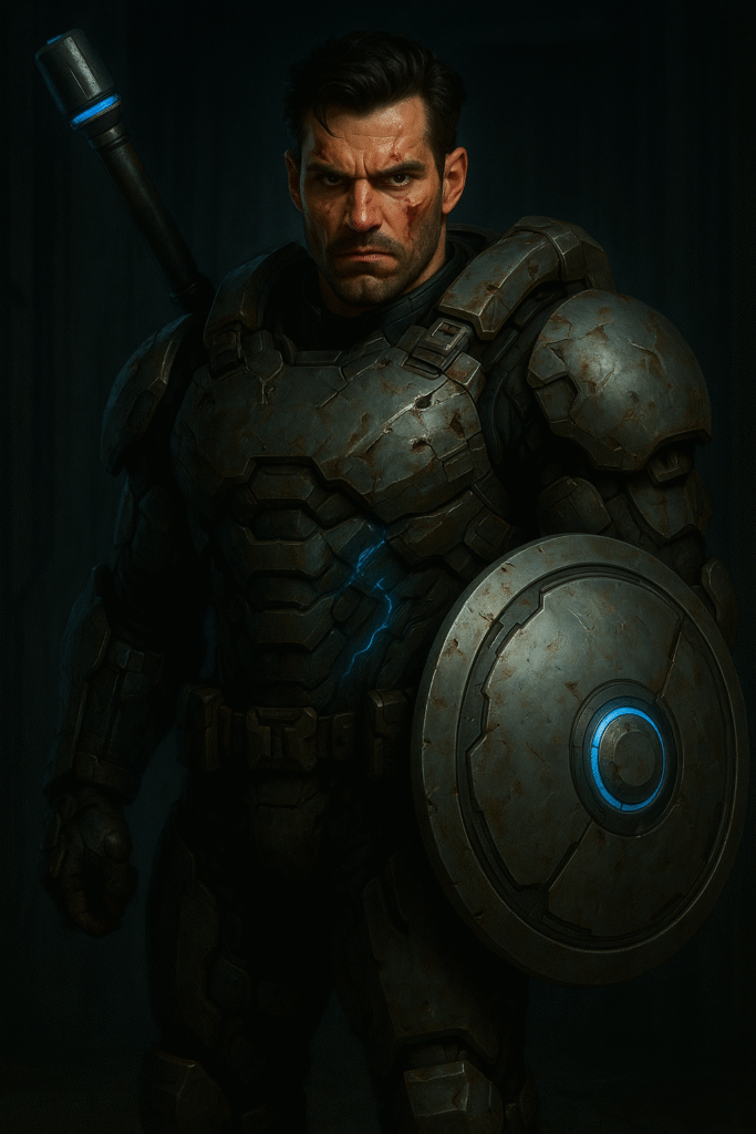 Raz Calderon, leader and Push of the Devil's Raiders the main Strike Team in Red Depths - A Striker's Path