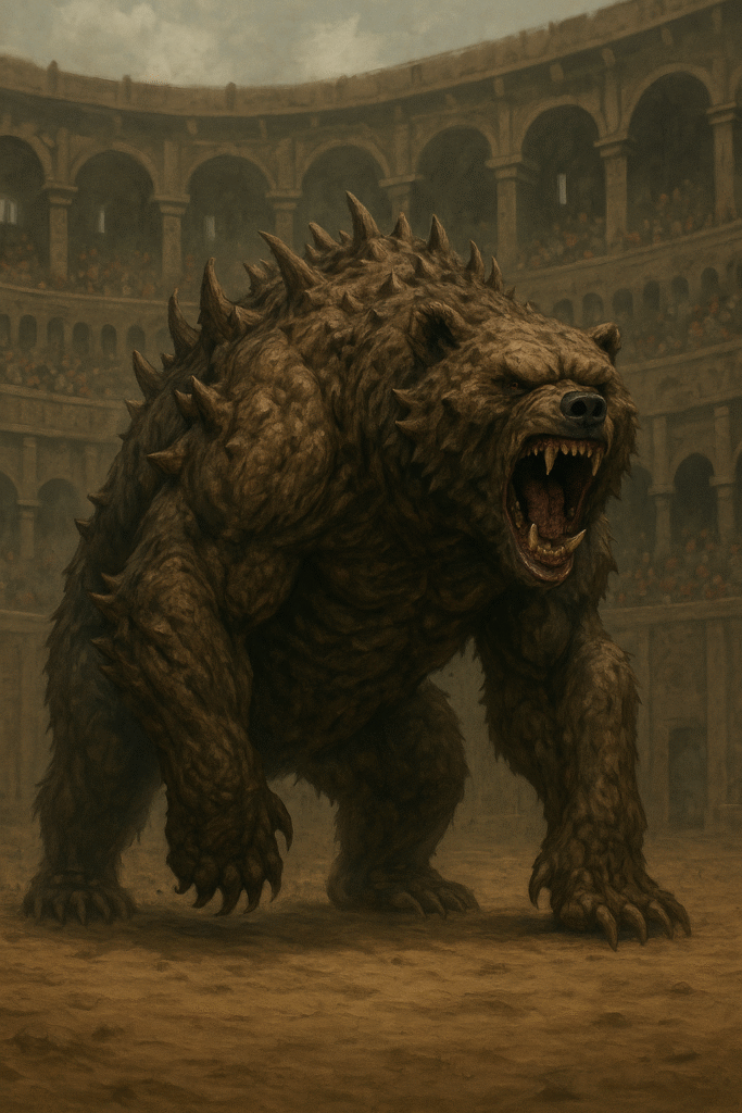 The Arena Bear, a ferocious, mutated beast from the Red Depths Saga